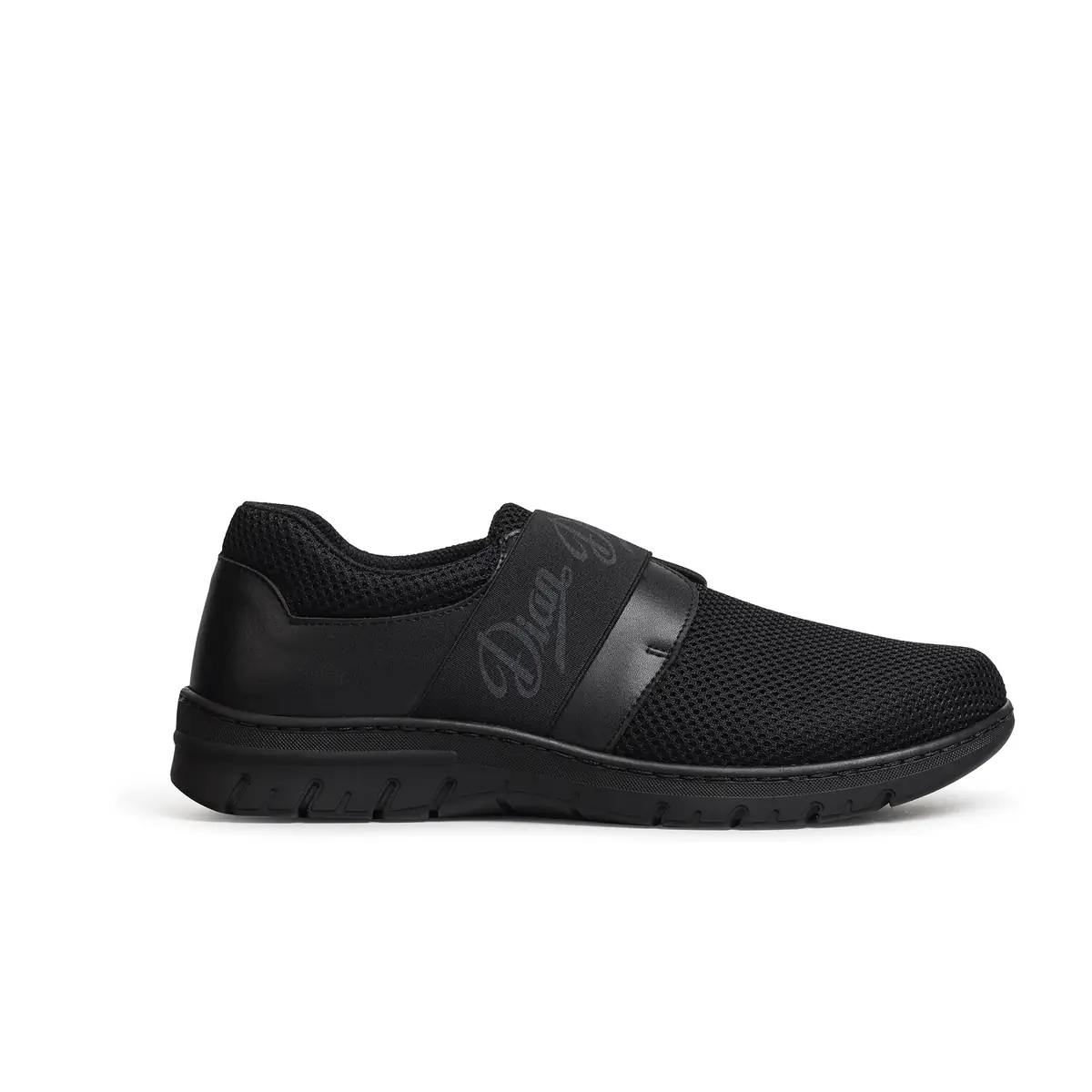 Zapatilla Dian SIENA TEX 13 Zapatilla Dian SIENA TEX negro, vista lateral.