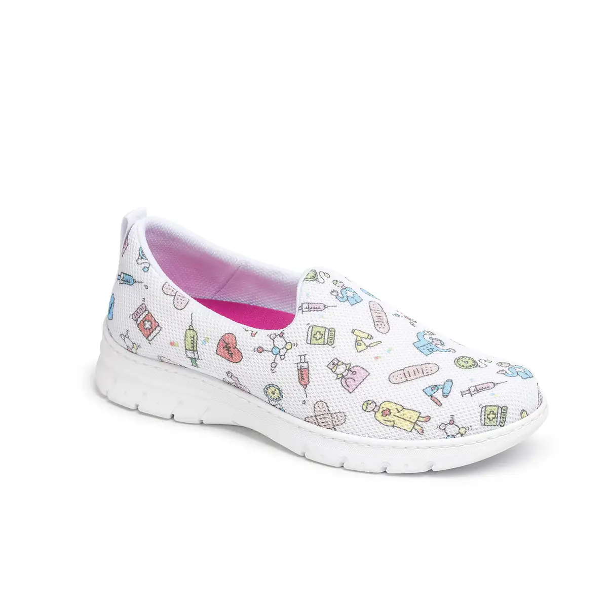 Zapatilla Dian VALENCIA PLUS ESTAMPADO 1 Zapatilla Dian VALENCIA PLUS ESTAMPADO blanco, vista tres cuartos.