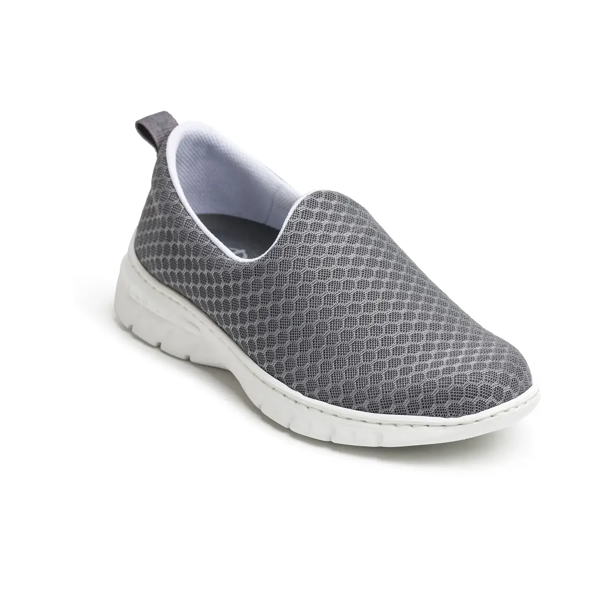 Zapatilla Dian VALENCIA PLUS 25 Zapatilla Dian VALENCIA PLUS gris, vista frontal elevada.