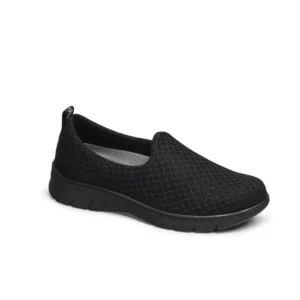 Zapatilla Dian VALENCIA PLUS negro, vista tres cuartos.