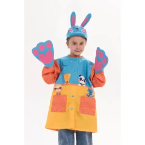 Bata infantil animales zoo Dyneke 0173851: vista frontal con modelo.