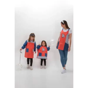 Bata infantil bordado dalmata Dyneke 0185857: conjunto infantil y de adulto.