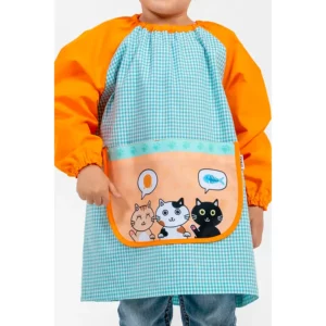 Babi infantil gatitos Dyneke 0990115: detalle frontal del bolsillo.