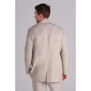 Chaqueta levita hombre beige Dyneke 6001418: vista trasera con modelo.