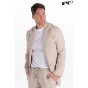 Chaqueta levita hombre beige Dyneke 6001418: vista frontal con modelo.