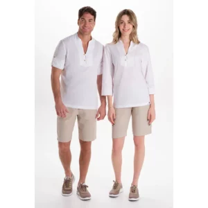Camisa unisex pecherin botón madera. Dyneke 6007823: conjunto de camisas con dos modelos.