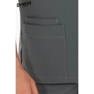 Casaca hombre microfibra gris Dyneke 8022584: detalle del bolsillo lateral.