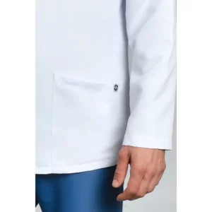 Chaqueta hombre asimétrica azul Dyneke 8052482: detalle del bolsillo delantero.