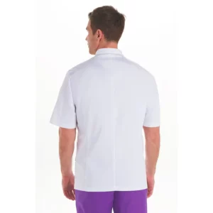 Chaqueta elástica hombre m/c contraste morado Dyneke 8058896: vista trasera con modelo.