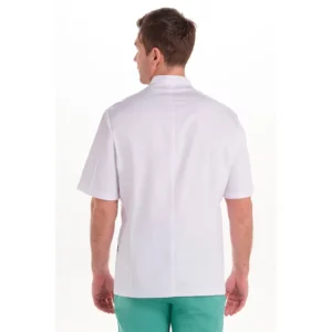 Chaqueta elástica hombre m/c contraste verde Dyneke 8058906: vista trasera con modelo.