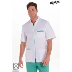 Chaqueta elástica hombre m/c contraste verde Dyneke 8058906: vista frontal con modelo.