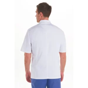 Chaqueta elástica hombre m/c contraste azul Dyneke 8058907: vista trasera con modelo.