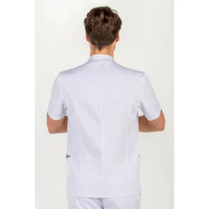 Chaqueta hombre m/c cuello mao contraste gris Dyneke 8072491: vista trasera con modelo.
