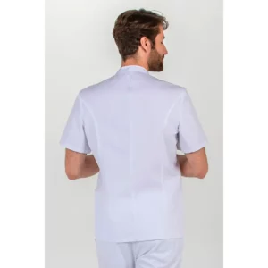 Chaqueta hombre m/c cuello mao blanca Dyneke 8072700: vista trasera con modelo.