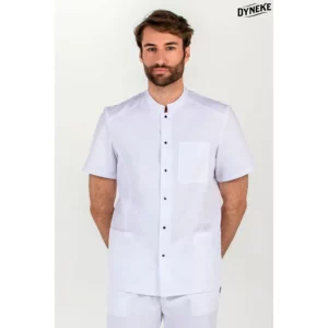 Chaqueta hombre m/c cuello mao blanca Dyneke 8072700: vista frontal con modelo.