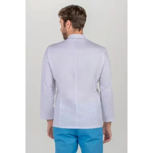 Chaqueta hombre cremallera contraste azul m/l Dyneke 8073794: vista trasera con modelo.