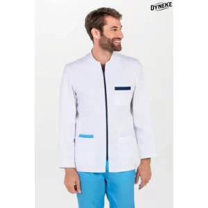 Chaqueta hombre cremallera contraste azul m/l Dyneke 8073794: vista frontal con modelo.
