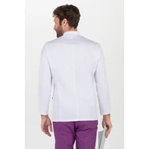 Chaqueta hombre cremallera contraste morado m/l Dyneke 8073859: vista trasera con modelo.