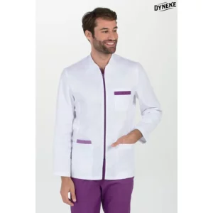 Chaqueta hombre cremallera contraste morado m/l Dyneke 8073859: vista frontal con modelo.