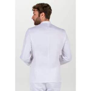 Chaqueta hombre cremallera contraste verde m/l Dyneke 8073873: vista trasera con modelo.
