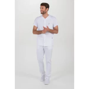 Chaqueta hombre m/c ranglan blanca Dyneke 8088700: vista de cuerpo entero con modelo.