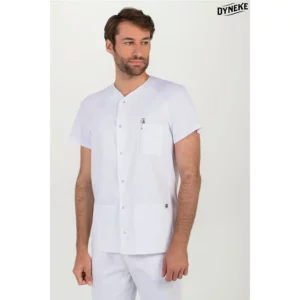 Chaqueta hombre m/c ranglan blanca Dyneke 8088700: vista frontal con modelo.