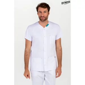 Chaqueta hombre m/c ranglan pespuente verde Dyneke 8088884: vista frontal con modelo.