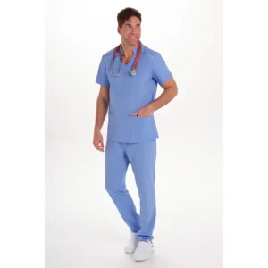 Casaca elástica chico azul Dyneke 8126407: vista de cuerpo entero con modelo.