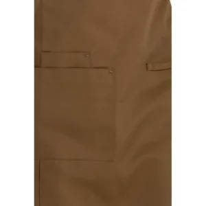 Delantal peto unisex bolsillos marrón Dyneke 8164467: detalle de los bolsillos y remaches.