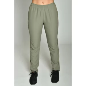 Pantalón unisex rejilla lateral caqui Dyneke 8179486: vista frontal del pantalón con modelo.