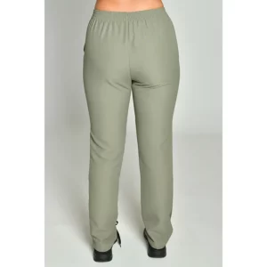 Pantalón unisex rejilla lateral caqui Dyneke 8179486: vista trasera del pantalón con modelo.