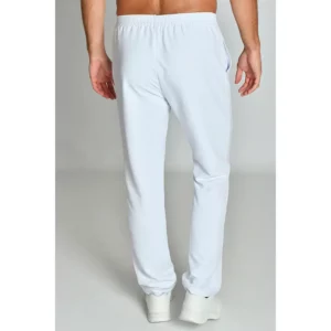 Pantalón unisex rejilla lateral blanco Dyneke 8179570: vista trasera del pantalón con modelo.