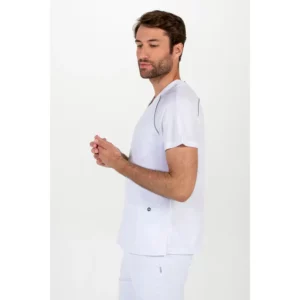 Blusón sanitario rejilla sport blanco Dyneke 8181570: vista lateral con modelo.