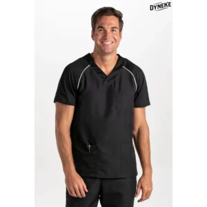 Blusón sanitario rejilla sport negro Dyneke 8181571: vista frontal con modelo.