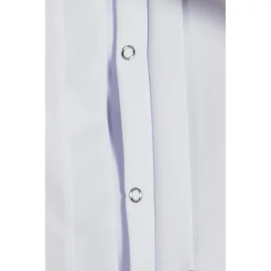 Chaqueta imperial mujer microfibra blanca m/l Dyneke 8190570: detalle de los botones automáticos.