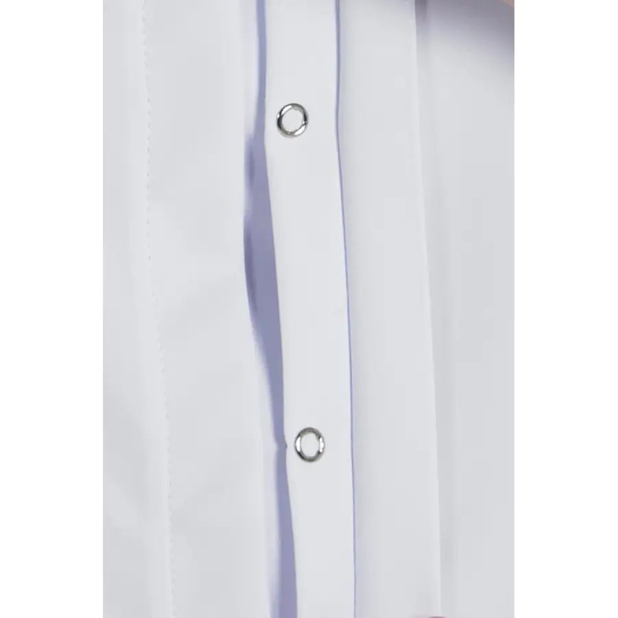 Chaqueta Dyneke 8190570 mujer blanca tirilla larga 2 Chaqueta imperial mujer microfibra blanca m/l Dyneke 8190570: detalle de los botones automáticos.