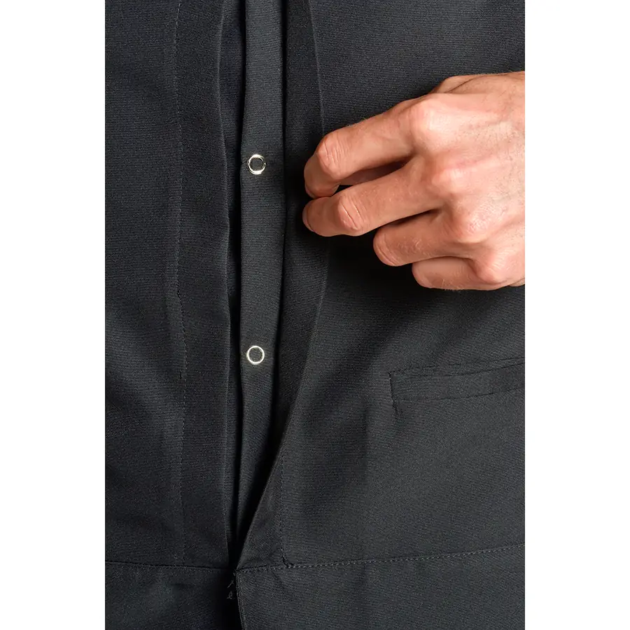 Chaqueta Dyneke 8191571 Imperial de hombre 3 Chaqueta imperial hombre microfibra negra m/l Dyneke 8191571: detalle de los botones automáticos y cierre.