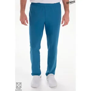 Pantalón s/bolsillos verde aguamarina Dyneke 8201408: vista frontal del pantalón con modelo.