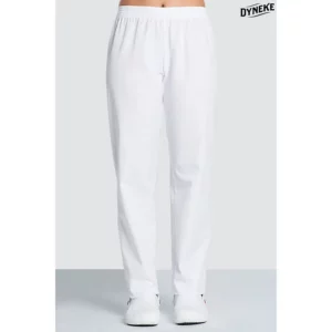 PANTALON BLANCO 8201 Dyneke 8201700: vista frontal del pantalón con modelo.