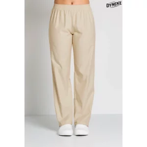 Pantalón pijama beige Dyneke 8201824: vista frontal del pantalón con modelo.