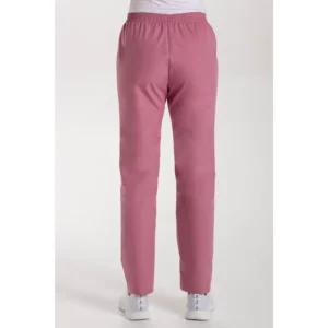 Pantalón s/ bolsillos nude rosa Dyneke 8201843: vista trasera del pantalón con modelo.