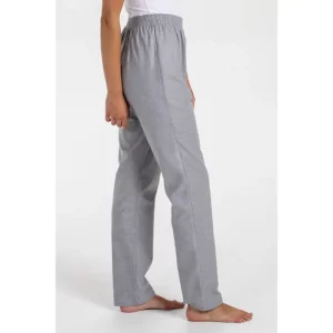 Pantalón pijama clásico sin bolsillos Dyneke 8201844: vista lateral del pantalón con modelo.