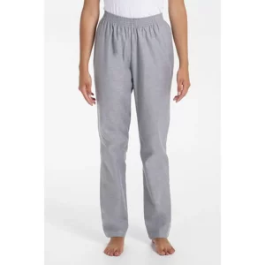 Pantalón pijama clásico sin bolsillos Dyneke 8201844: vista frontal del pantalón con modelo.