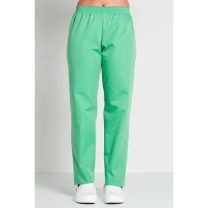Pantalón pijama clásico verde Dyneke 8201847: vista frontal del pantalón con modelo.