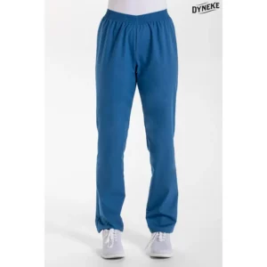 Pantalón s/ bolsillos azul egeo Dyneke 8201891: vista frontal del pantalón con modelo.