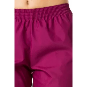 Pantalón pijama morado Dyneke 8201892: detalle de la cintura elástica.