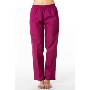 Pantalón pijama morado Dyneke 8201892: vista frontal del pantalón con modelo.