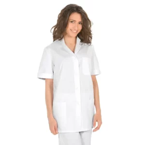 CHAQUETA BLANCA 8202 Dyneke 8202700: vista frontal con modelo.