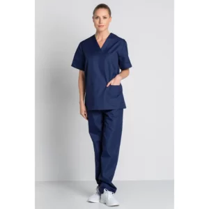 Blusón sanidad azul Dyneke 8204794: vista de cuerpo entero con modelo.