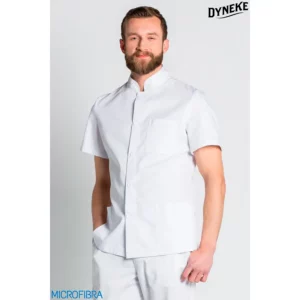 Chaqueta microfibra cbro. m/c botones Dyneke 8207570: vista frontal con modelo.